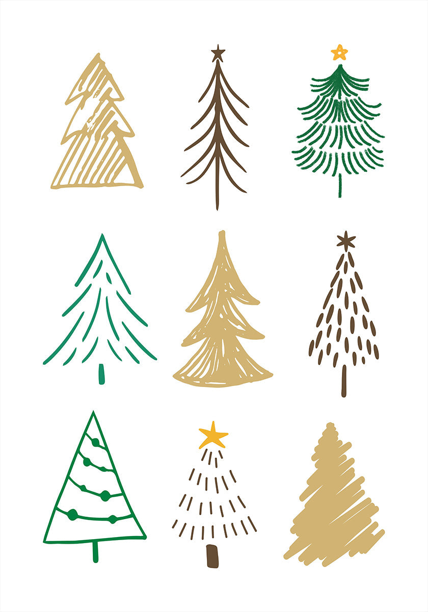Christmas Trees 1 Plakat - Posterbox