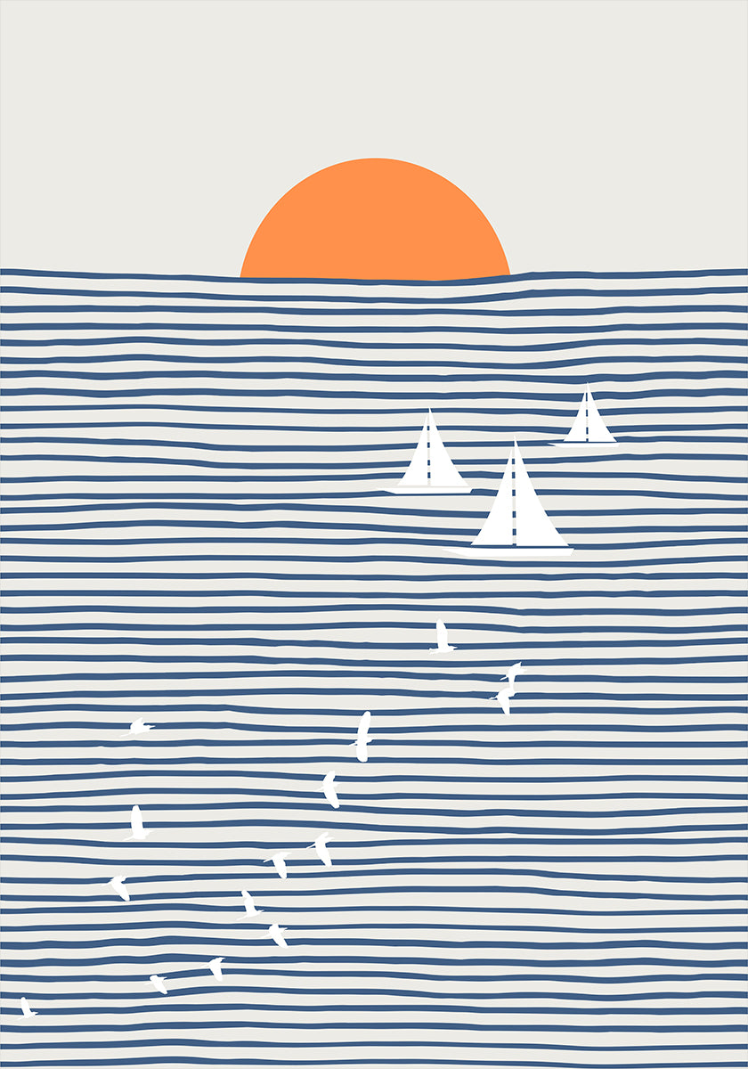 Three White Sails Plakat - Posterbox