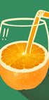 Vibrant Orange Cleverly Illustrated Plakat - Posterbox