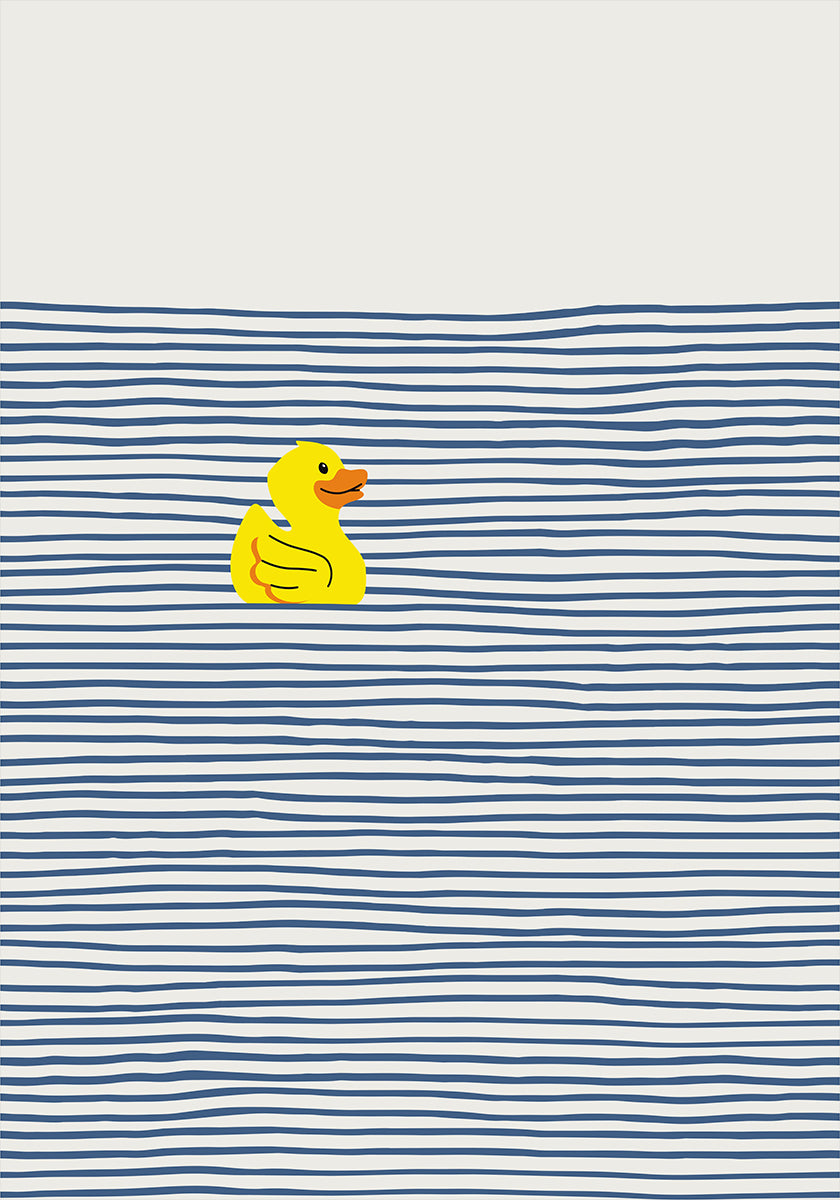 Yellow Duck Afloat  Plakat - Posterbox