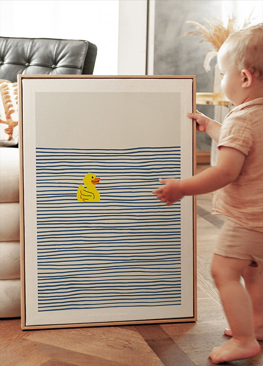 Yellow Duck Afloat  Plakat - Posterbox