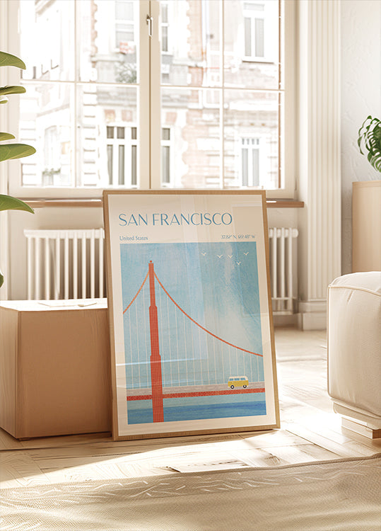 San Francisco, Golden Gate Bridge Plakat - Posterbox