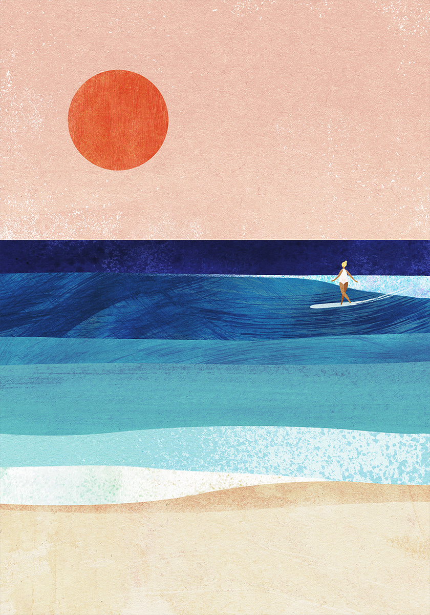 Surf Girl Plakat - Posterbox