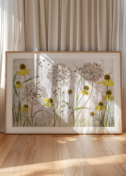 Alliums and heleniums Plakat - Posterbox