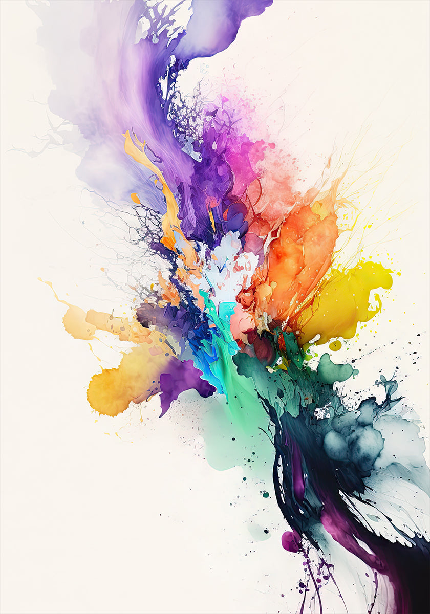 Vibrant Color Burst Plakat - Posterbox