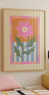 Pink Abstract Flower Plakat - Posterbox