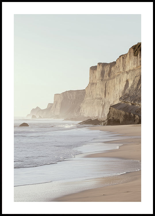 Pastel Coastline with Cliffs Beach (NEW) - Posterbox