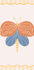 Blue Burnt Orange Moth (NEW) - Posterbox