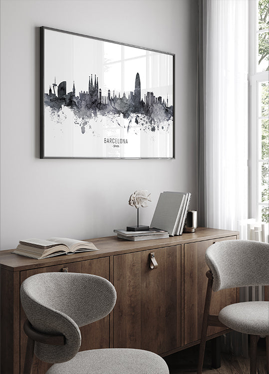 Barcelona Spain Skyline (NEW) - Posterbox