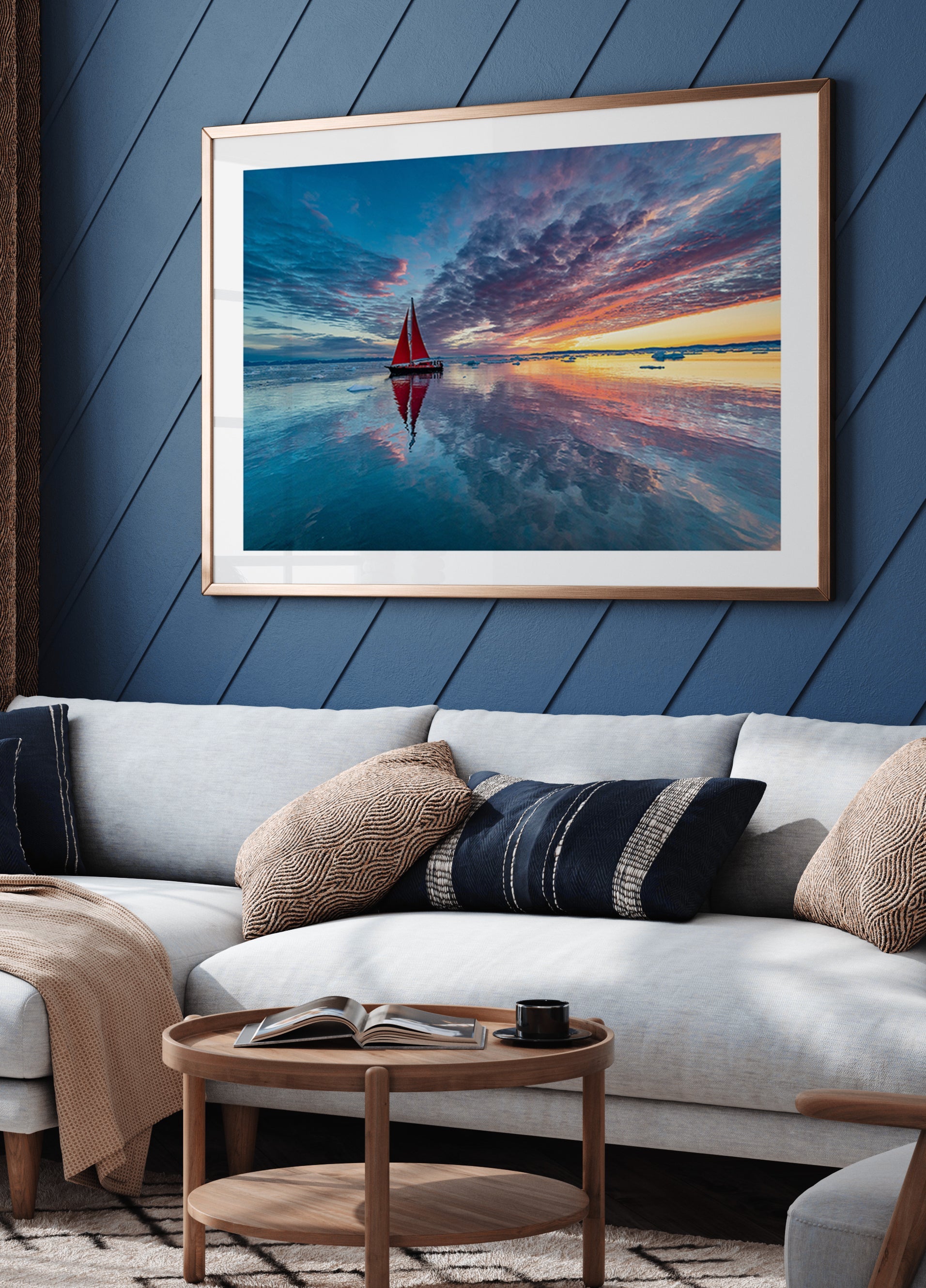 Greenland fire sky Plakat
