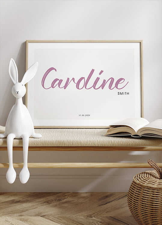 Baby Name Personalized Minimalist Plakat