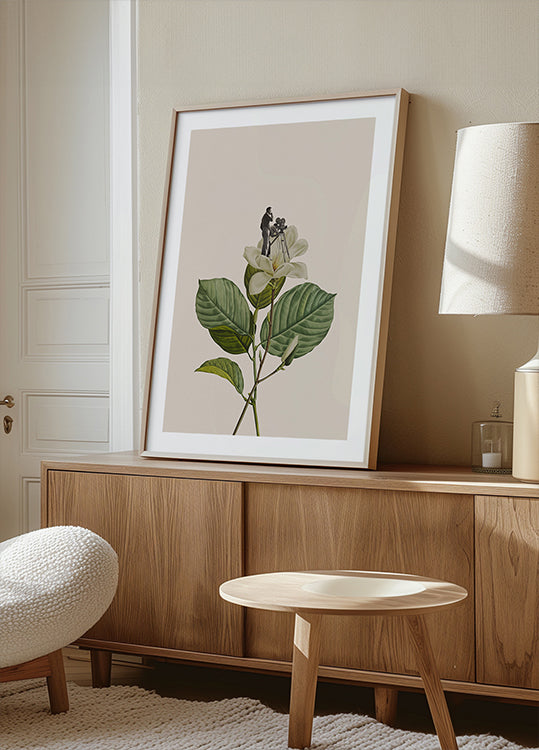 Botanical vintage cameraman Plakat