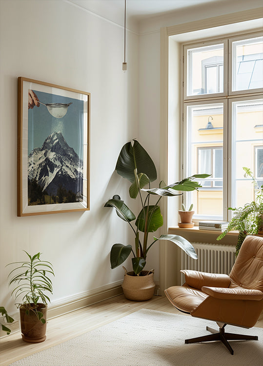 Sifted Summit - Snow Sugar on Mountain Peak Plakat