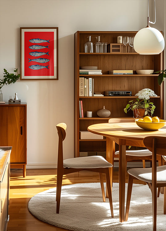 Sardines Berry Red Plakat