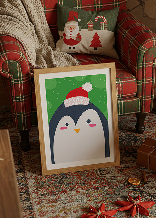 Festive Penguin Joy Plakat