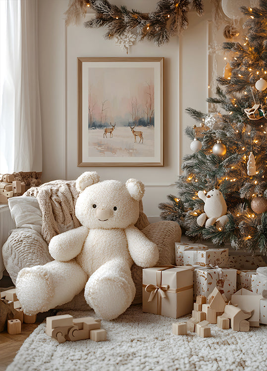 Rehe im Winter Plakat