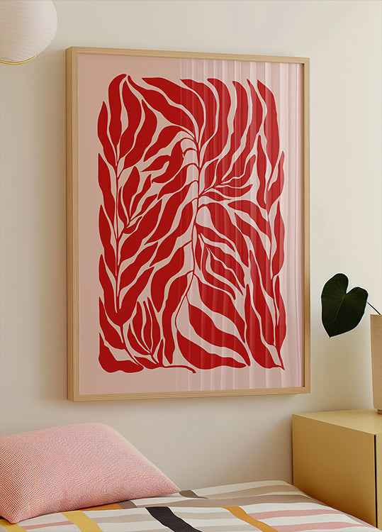 Red Leaf Harmony Plakat