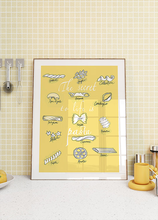 The Secret To Life Is Pasta Plakat