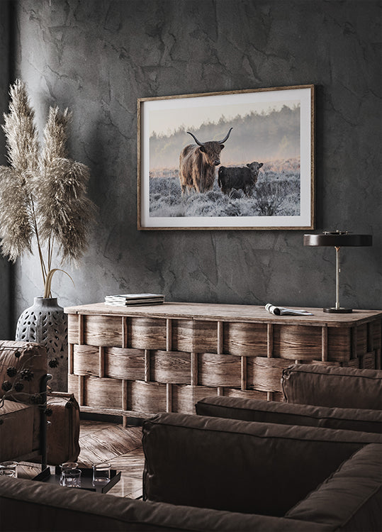 Highlander and Calf Plakat