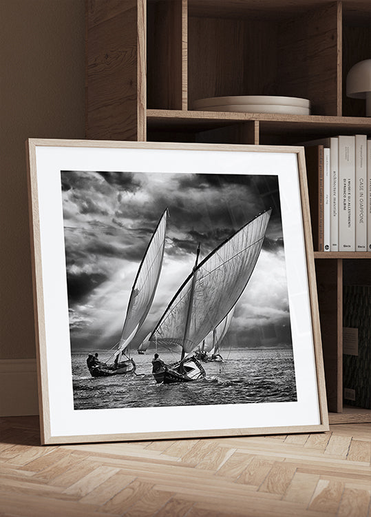 Sailboats and Light Plakat