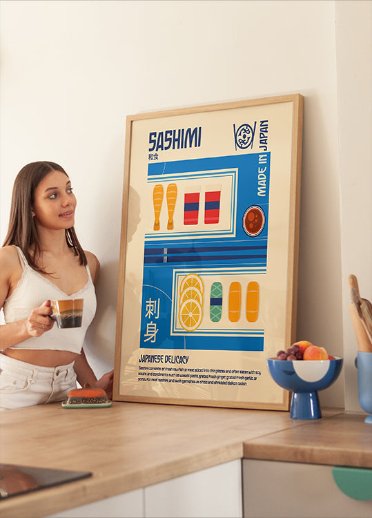 Sashimi Japanese Food Print Plakat