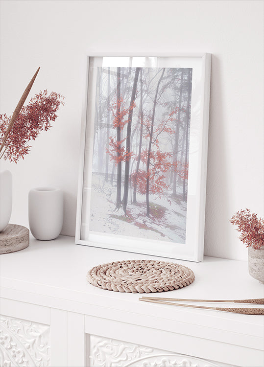 Autumnal snow Plakat