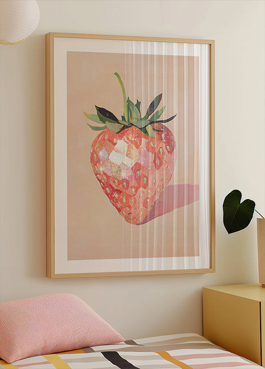 Glistening Strawberry Plakat