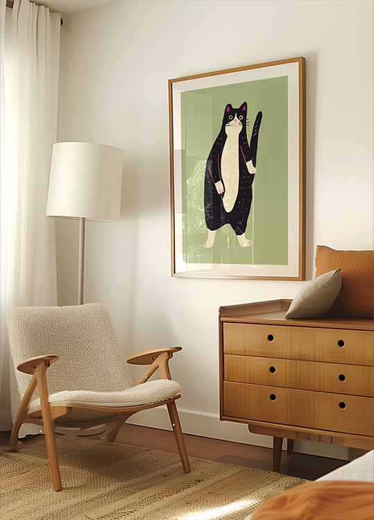 Black and white cat 02 Plakat