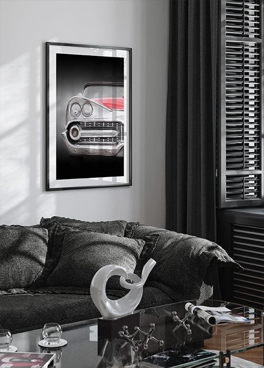 American classic car Coronet 1959 front view Plakat