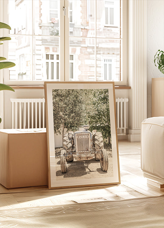 Rugged Tractor Scene Plakat