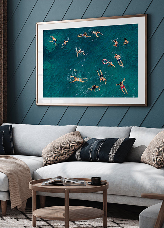 Blue water swim Plakat