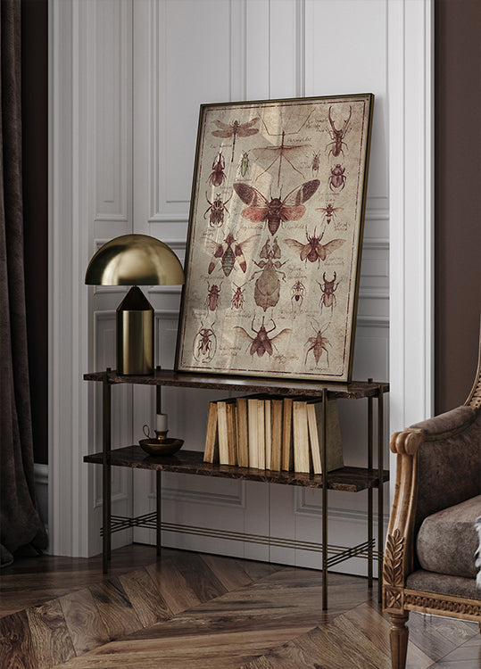 Vintage-style  Insects Plakat