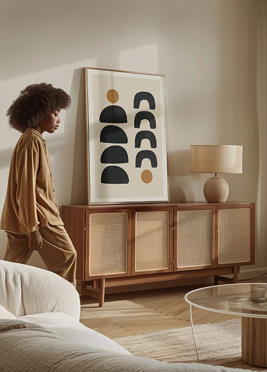 Abstract Forms 2, Minimal Geometric Plakat