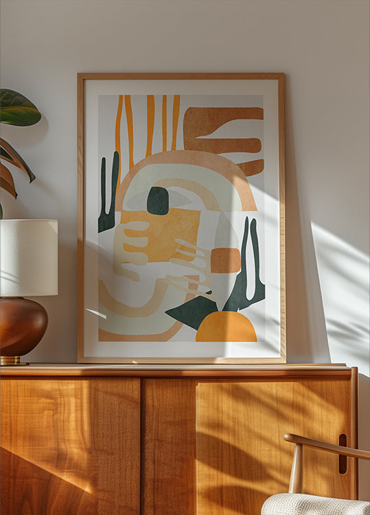 Geometric Shapes Abstract Harmony Plakat