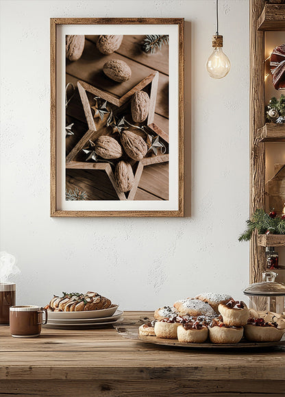 Walnuts in a Wooden Star Plakat