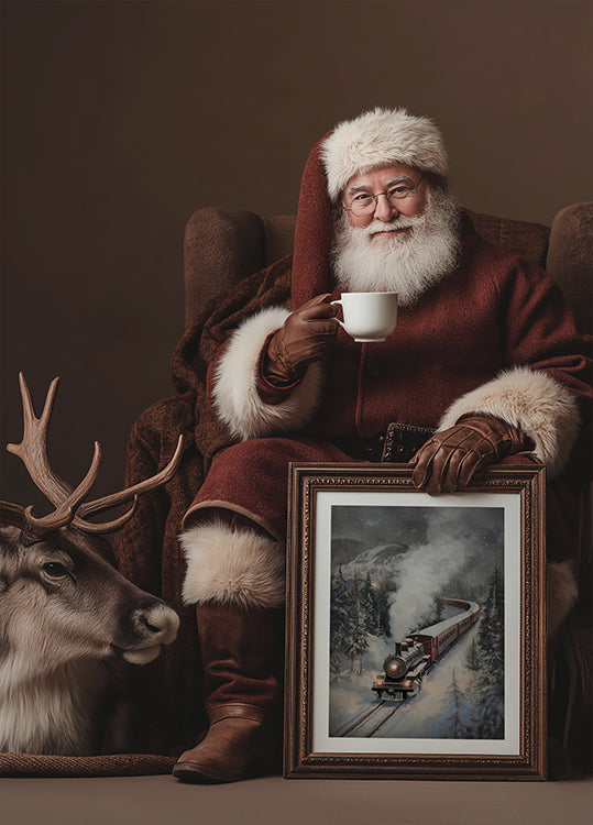 Snowfall Steam Train Plakat