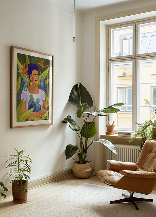 Frida and birds Plakat