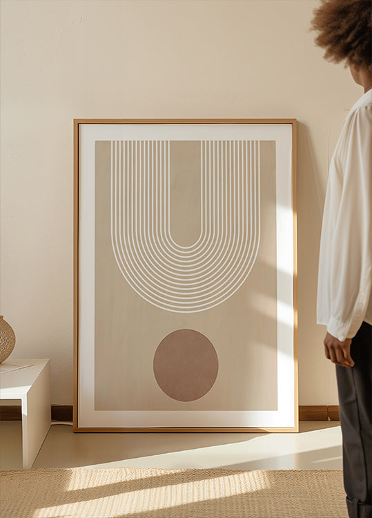 Beige Arc Plakat