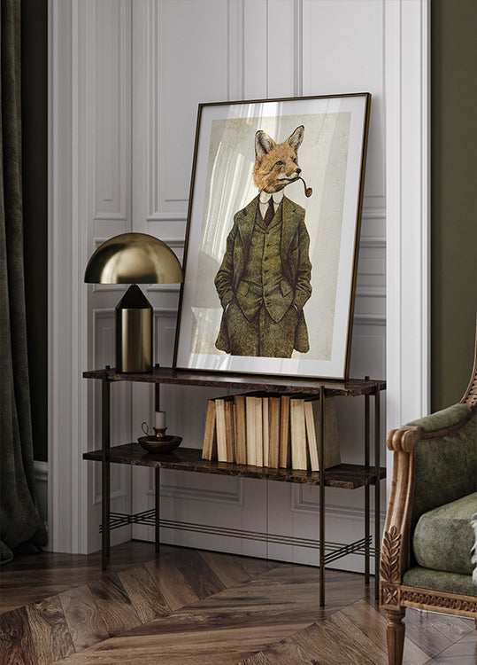 The Vintage Stylish Fox Plakat