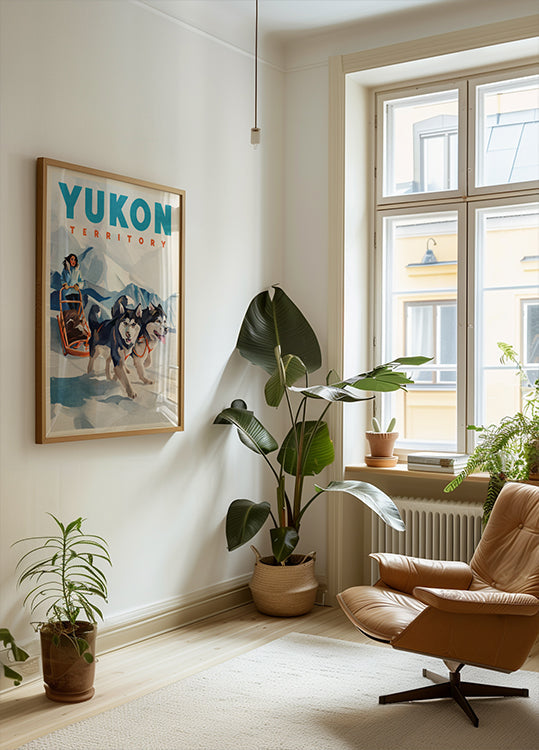 Yukon Territory Dog Sled Travel  Plakat