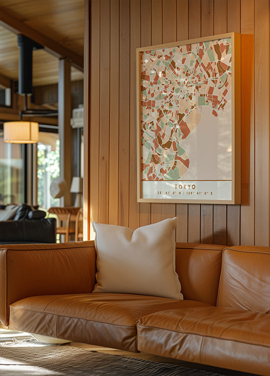 Black Maps Earth Tones 88 Plakat