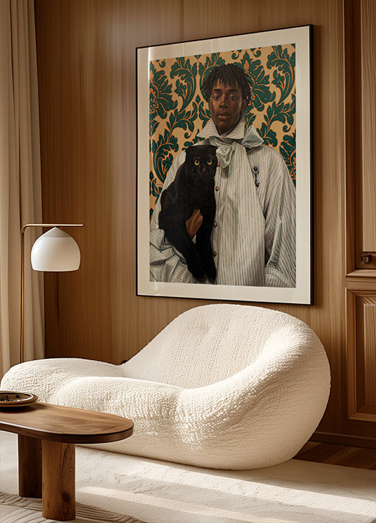 Gentleman with Cat Plakat