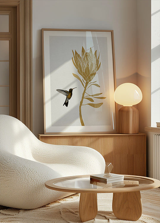 Hummingbird & Flower I Plakat