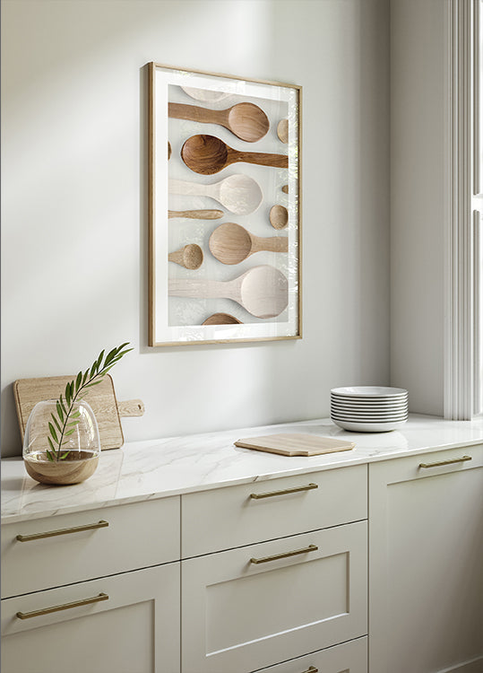 Wooden Spoons Arrangement Plakat