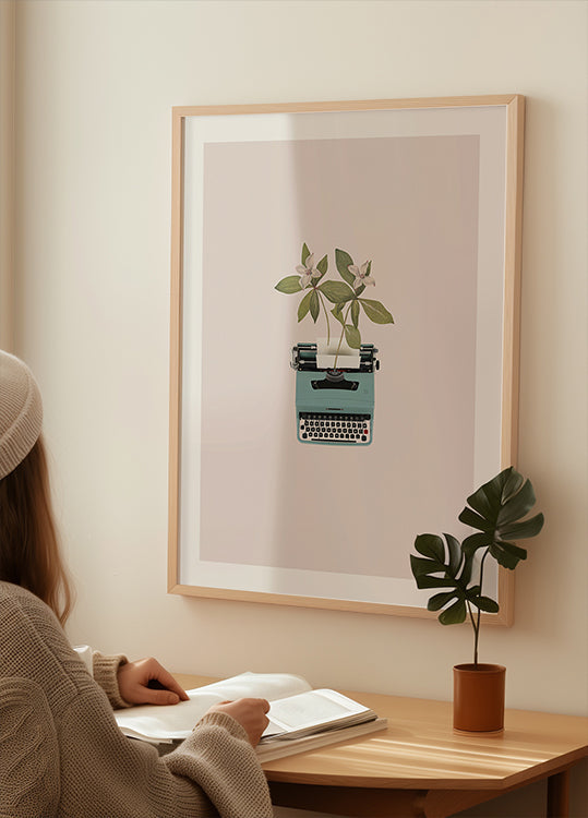 Botanical typewriter Plakat