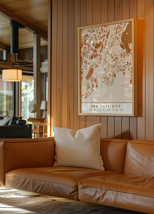 Black Maps Earth Tones 61 Plakat