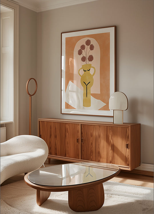 Stylized Vase Resembling A Female Form Plakat