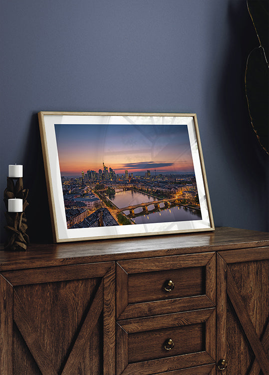 Frankfurt Skyline at sunset