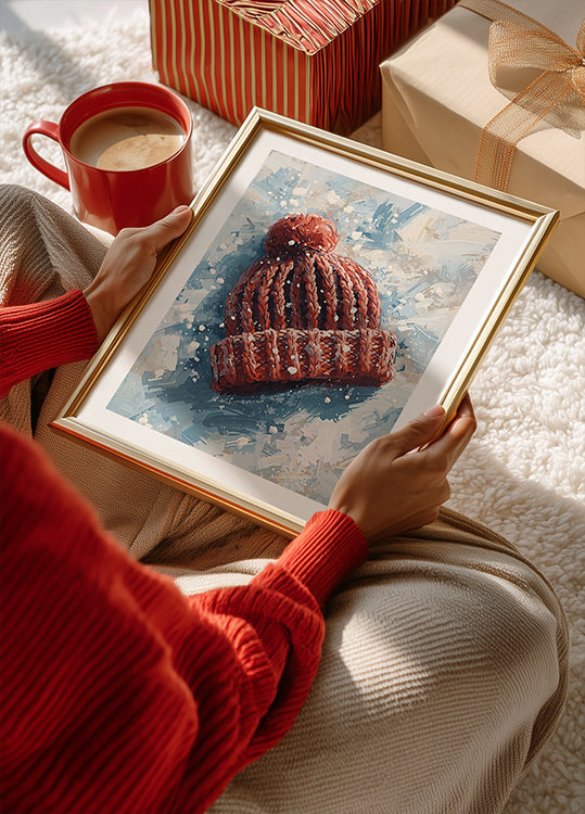 Mütze im Schnee Plakat