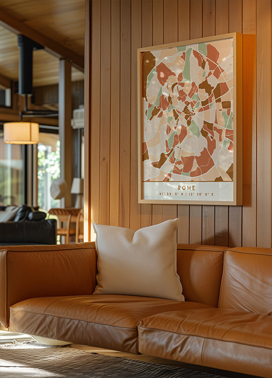 Black Maps Earth Tones 72 Plakat